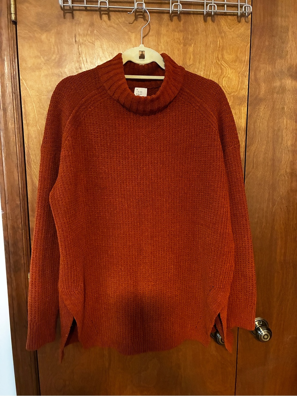 a new day Rust Knit Turtleneck Sweater - XL